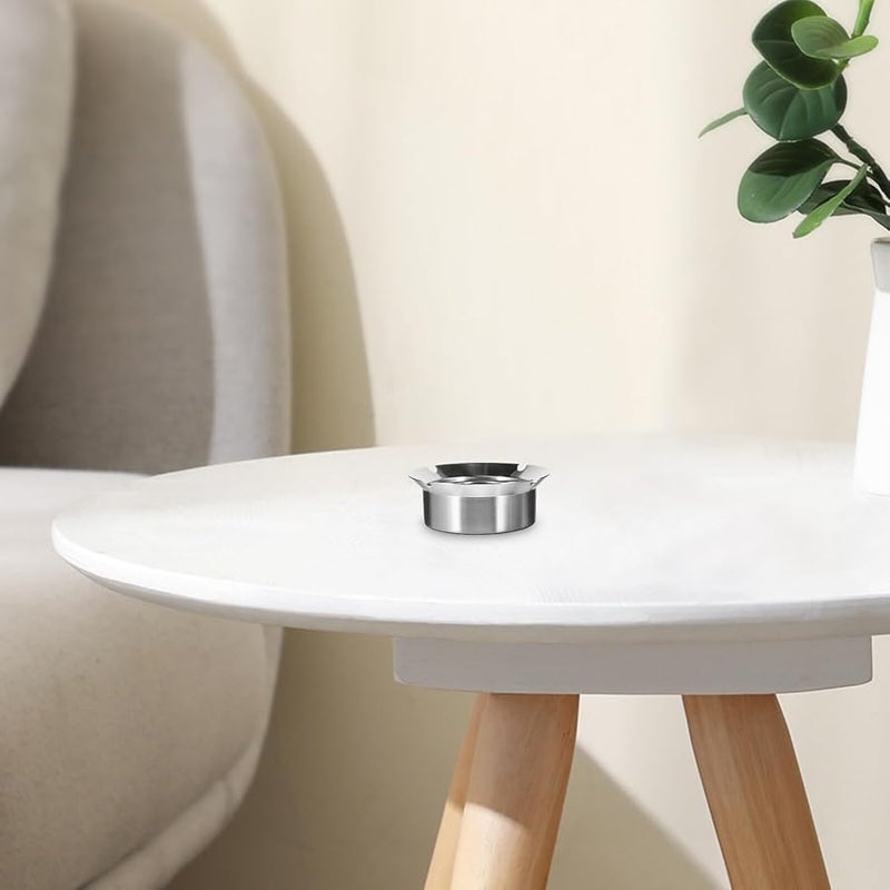 304 Stainless Steel Portable Ashtray Nordic Creative Smoking Tray For Indoor Outdoor Home Office Desktop - Image 5